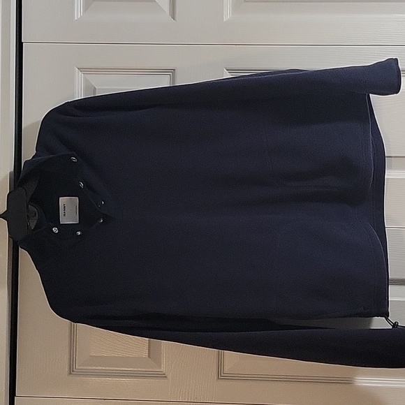 Old Navy, men's size L, navy snap neck fleece pullover - Picture 1 of 3